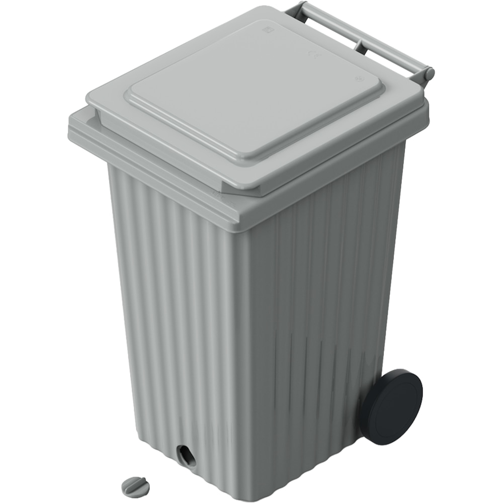Europubela WAVE, cu evacuare, plastic, 240 l, gri deschis
