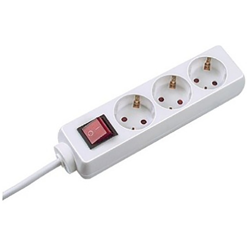 Prelungitor cu protectie BACHMANN Selly, 3 prize, alb