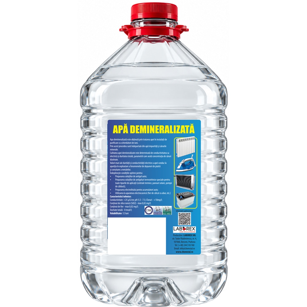 Apa demineralizata CHEMSTAL, 5l