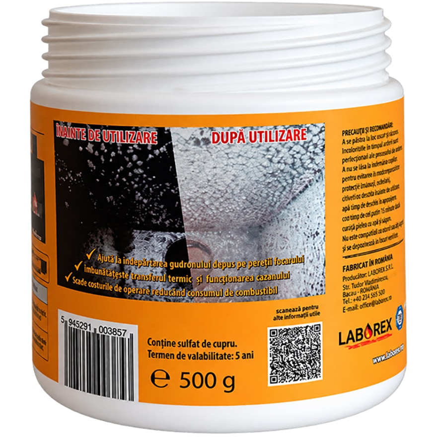 Pulbere pentru curatare sobe si cazane combustibil solid CHEMSTAL Gudronex, 500g