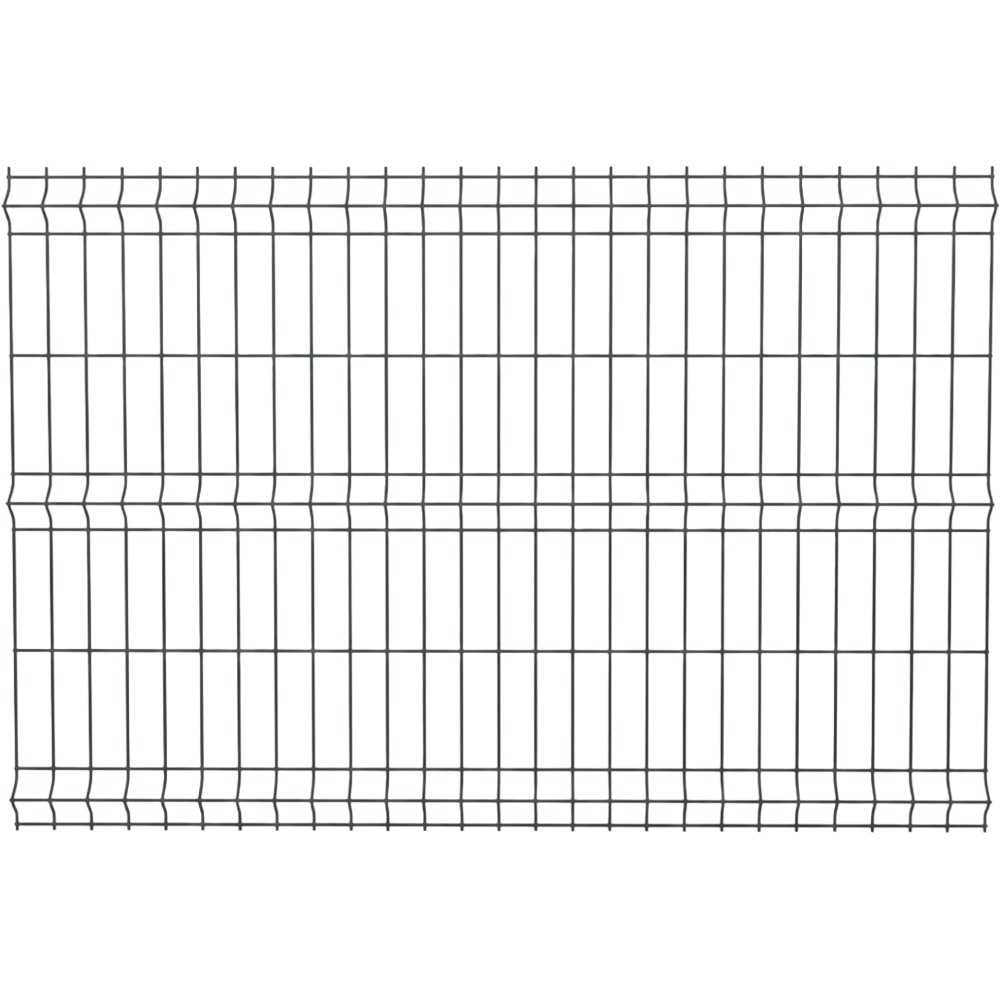 Panou de gard bordurat DIAL, 123 x 201 x 6.25 cm, 4.2 mm, gri