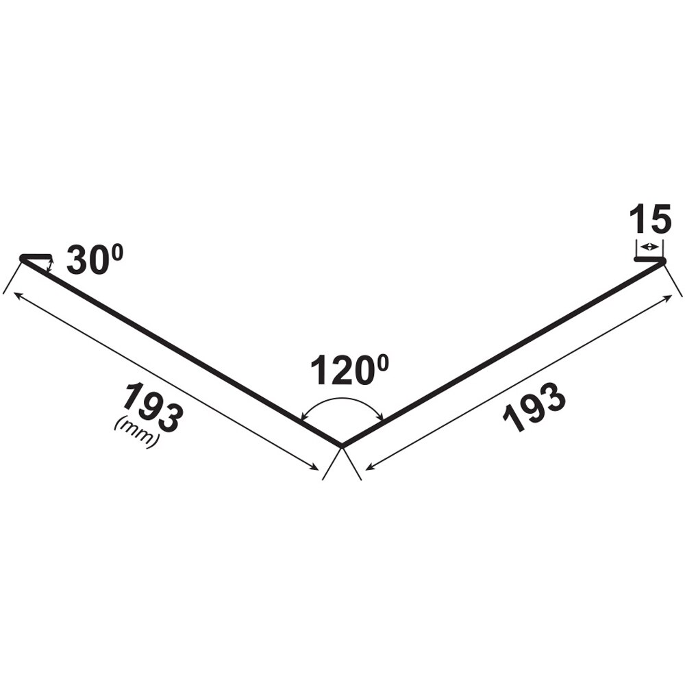 Dolie BILKA, gri mat (RAL7016), 2000 x 417 x 0.5 mm
