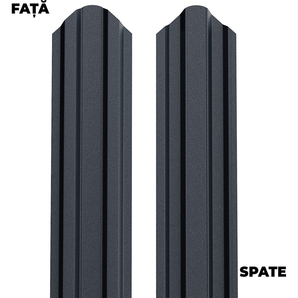 Sipca gard BILKA Oslo, 0.40 mm 1.50 ml, metal, gri dublu vopsit mat