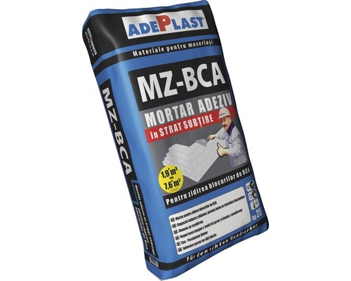 Mortar adeziv in strat subtire, 25 kg    Adeplast BCA MZ