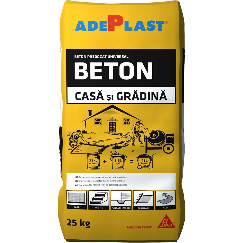 Beton predozat universal casa si gradina ADEPLAST, 25 Kg