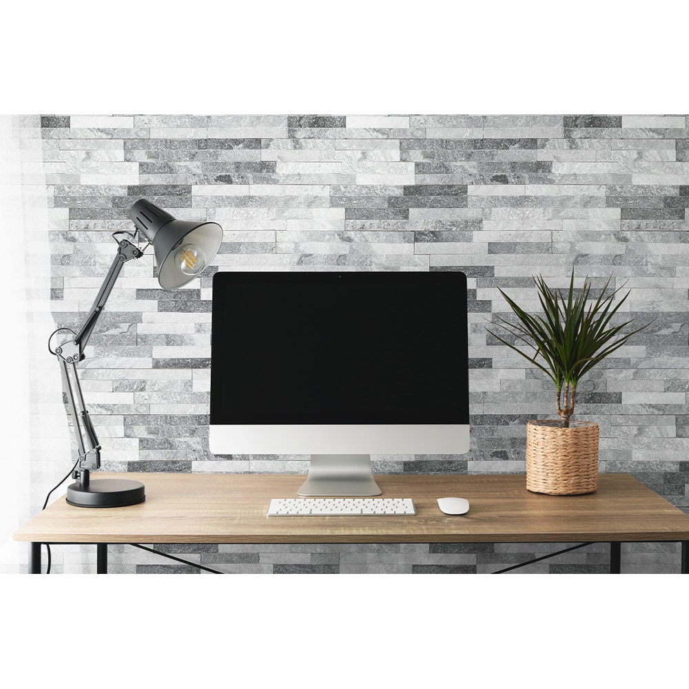 Piatra naturala MODULO, 40 x 10 cm, 0.68 mp, quartz, alb-negru