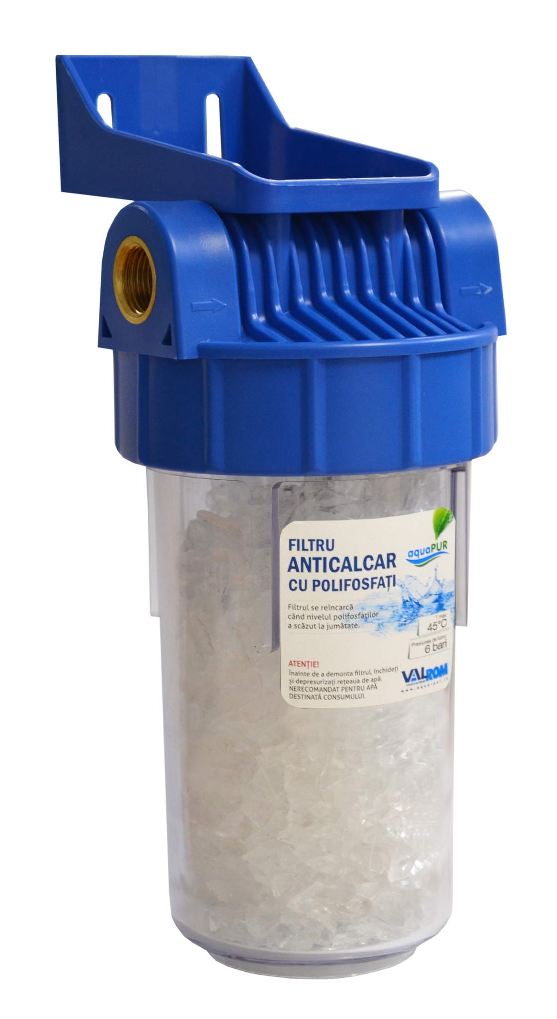 Kit filtru anticalcar 7" d3.4 polifosfati  Valrom Aquapur