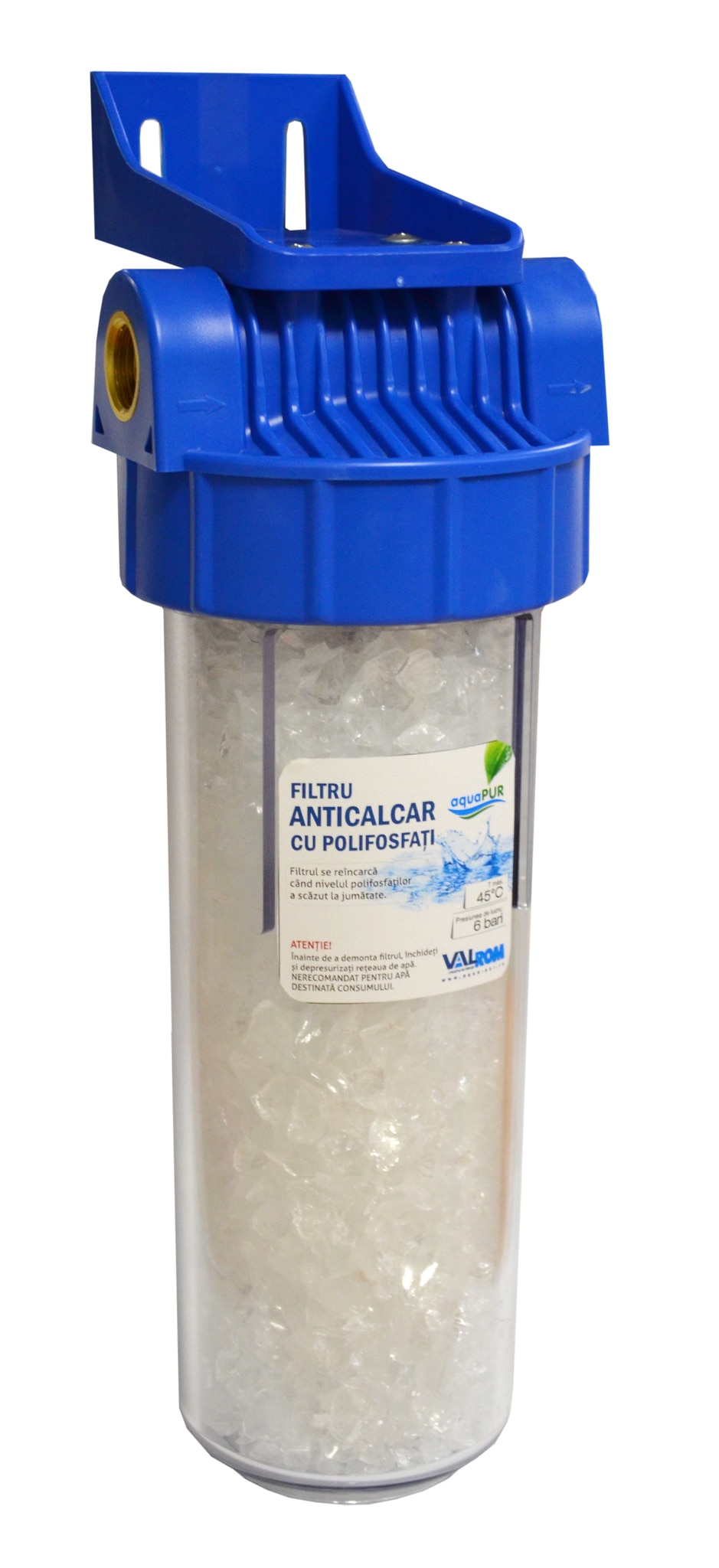 Kit filtru anticalcar 10" d1 polifosfati  Valrom Aquapur