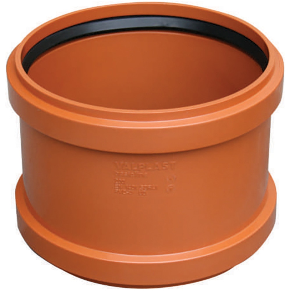 Mufa canal VALROM, PVC, D 250 mm, portocaliu