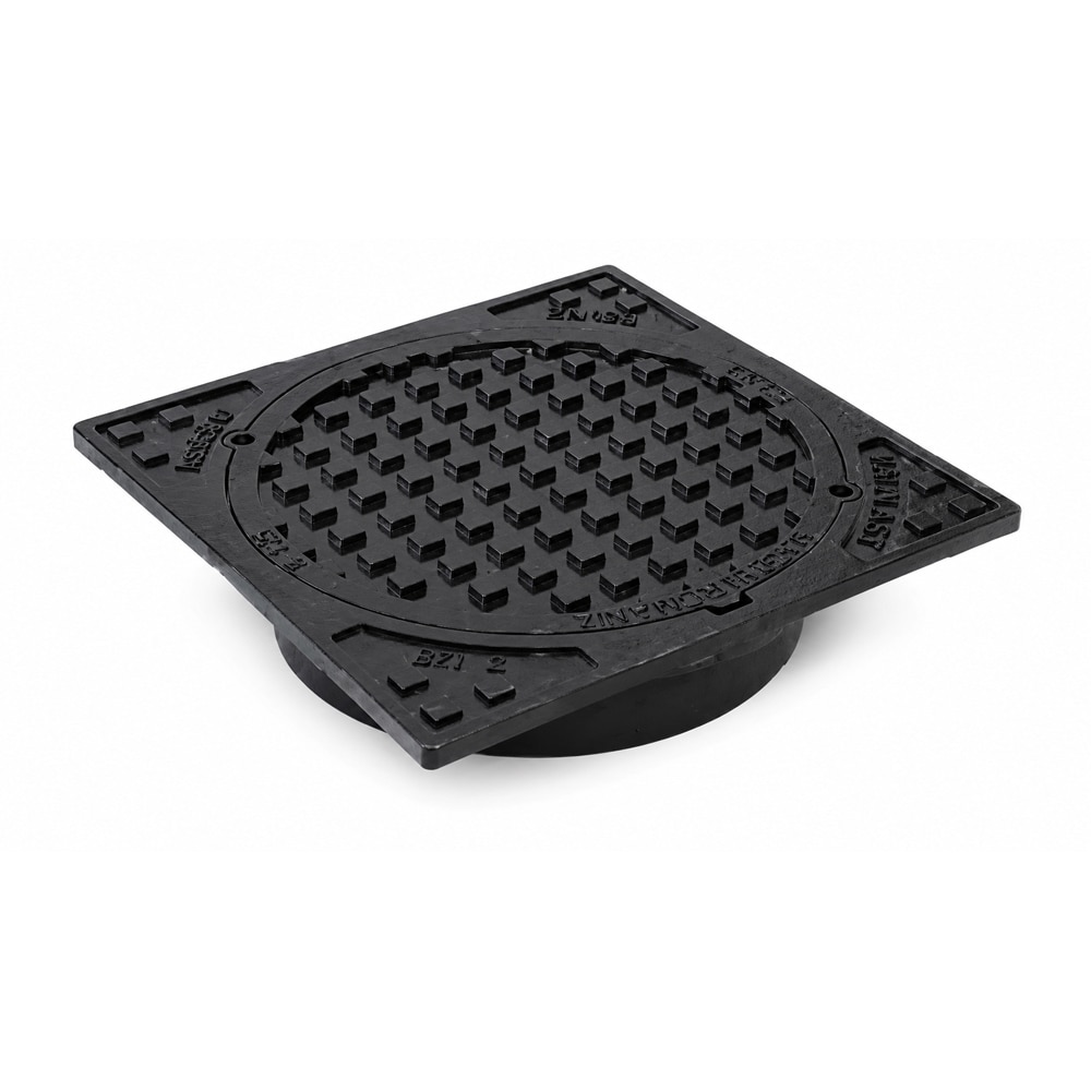 Capac cu rama VALROM VALPlast, Compozit SMC A15, rotund, pas liber D 282 mm, 374 x 374 x 80 mm