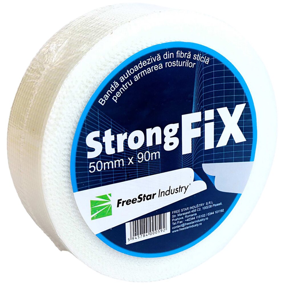 Banda autoadeziva, 50 mm x 90 m, fibra sticla