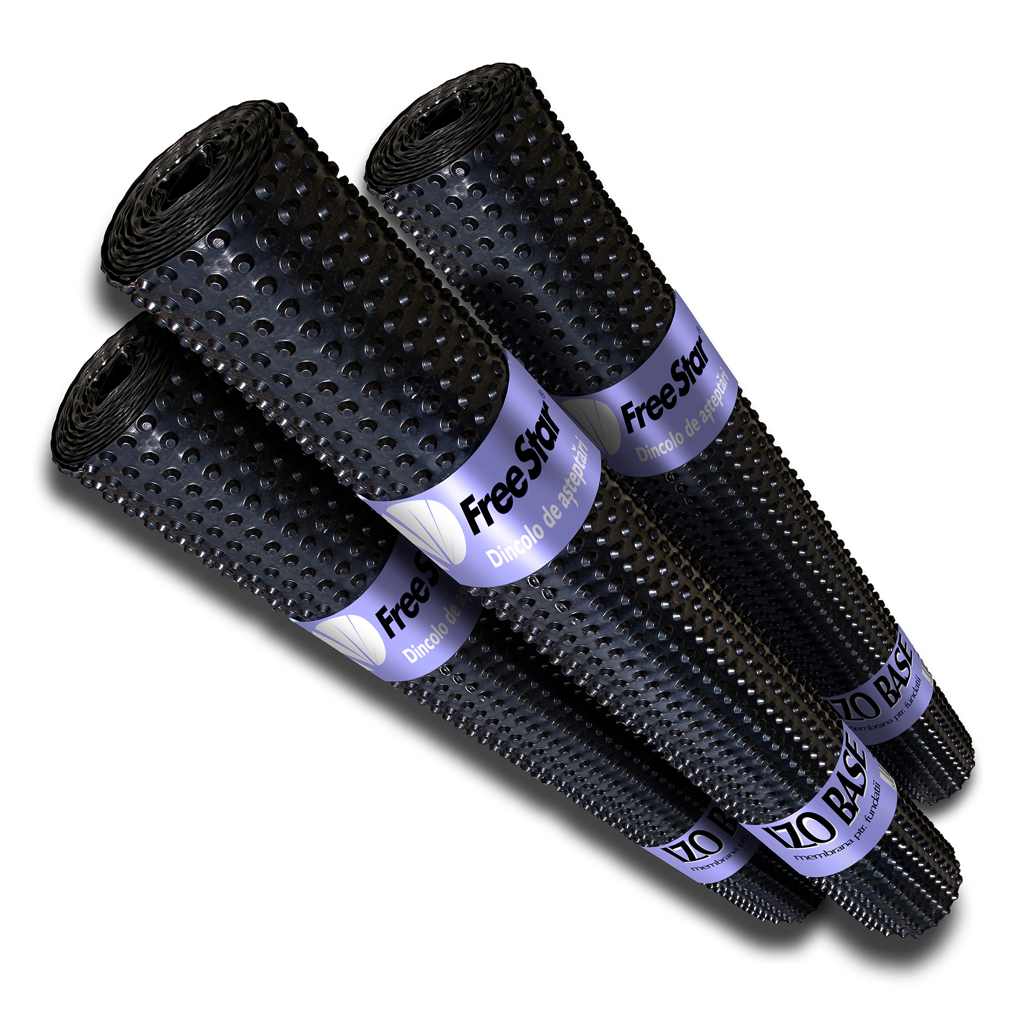 Membrana cramponata fundatie, HDPE, 2 x 20 m, 40 mp, 400 microni