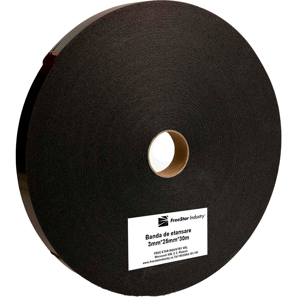 Banda etansare profile FREE STAR, 3 m x 25 mm, negru