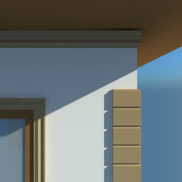 Cornisa fereastra, exterior, 17 x 4.5 x 200 cm  Adro Decor