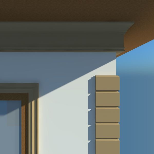 Cornisa fereastra, exterior, 20 x 10 x 200 cm  Adro Decor