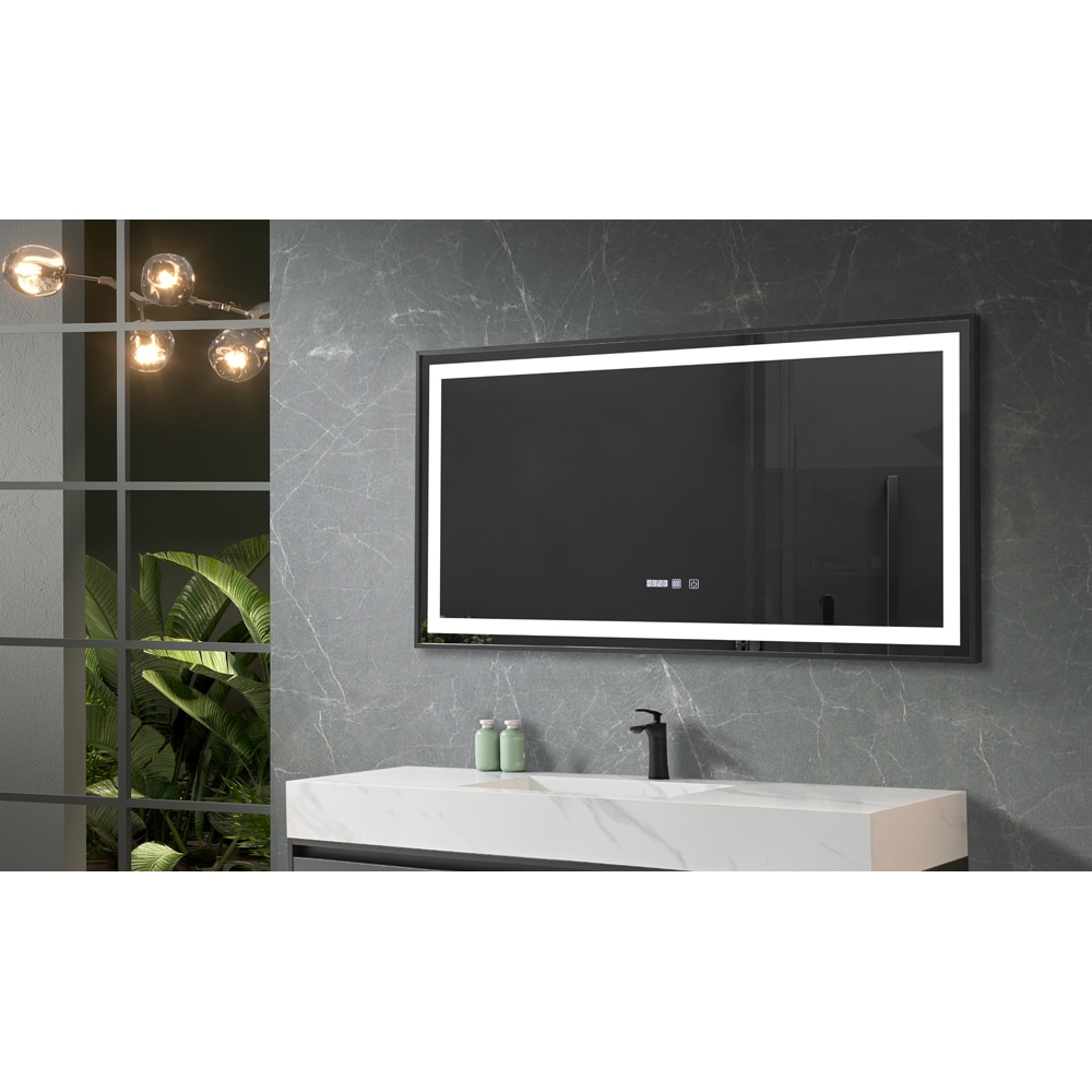 Oglinda baie BELFORM Infinity, 120 x 4 x 60 cm, iluminare LED, negru mat