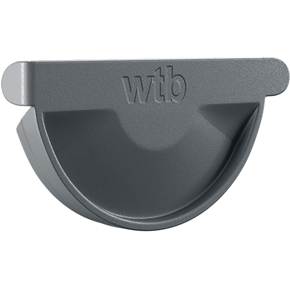 Capac jgheab WETTERBEST, 125 mm, metal prevopsit, gri RAL 7016