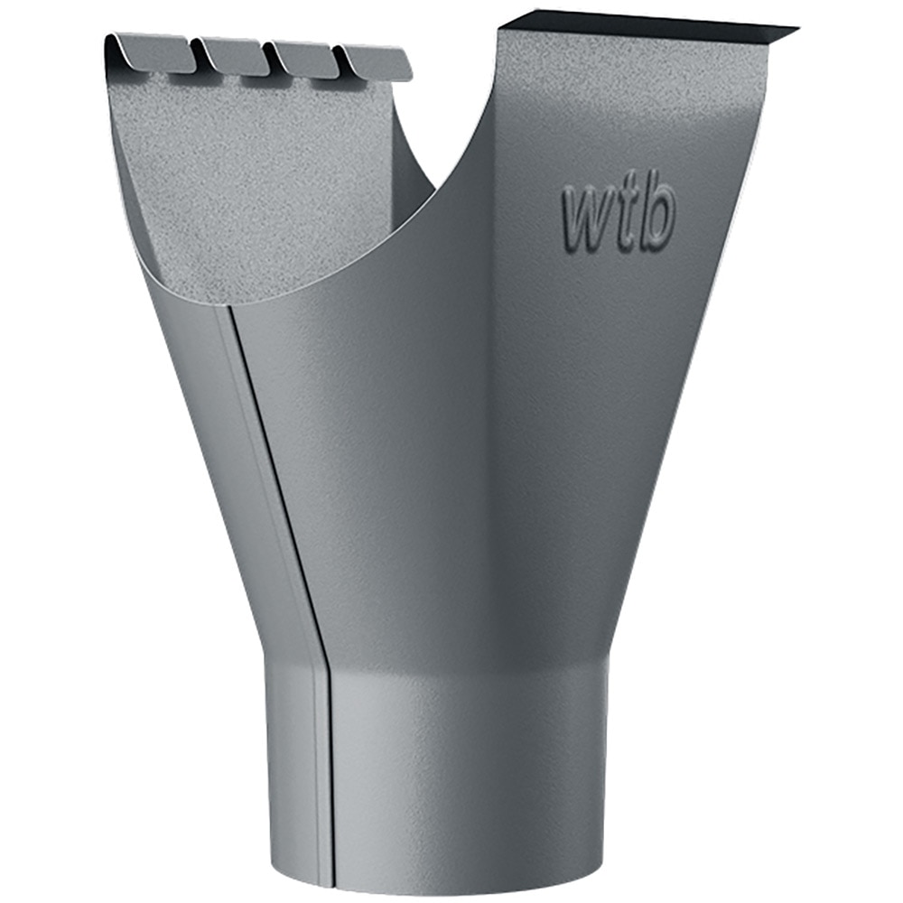 Racord jgheab-burlan WETTERBEST, 125 mm, metal prevopsit, gri RAL 7016