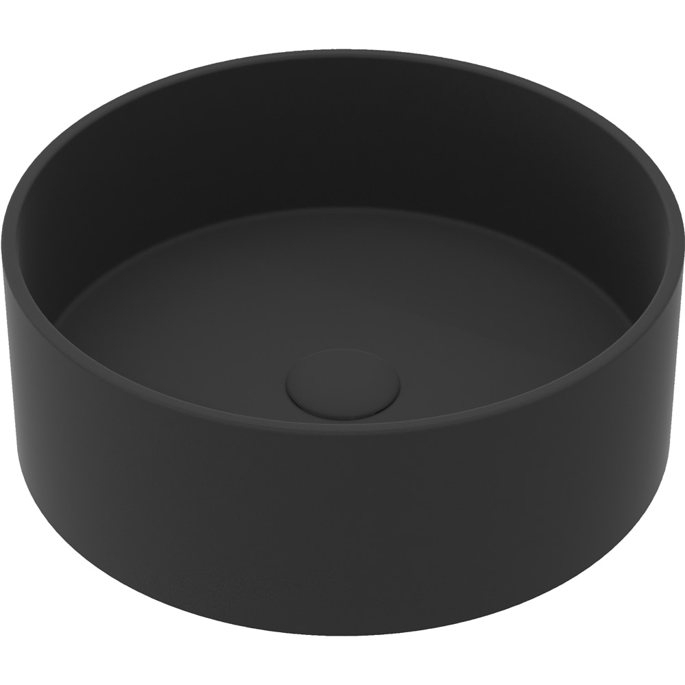 Lavoar pe blat SAVINIDUE Winter, ceramica, 36 x 14 cm, negru