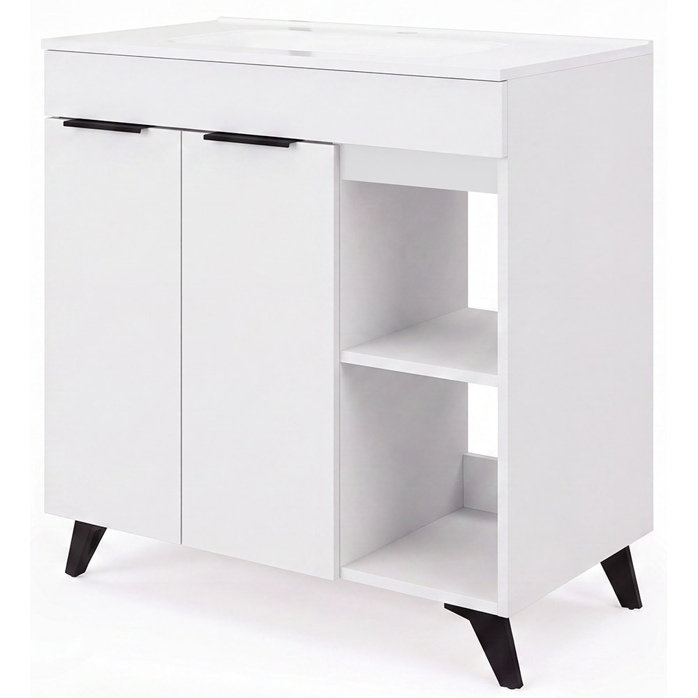 Set masca si lavoar SAVINI DUE Vano, 80 cm, alb