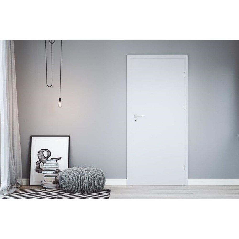 Usa interior Porta P, fara geam, dreapta, HDF, 70 x 203 cm, alb