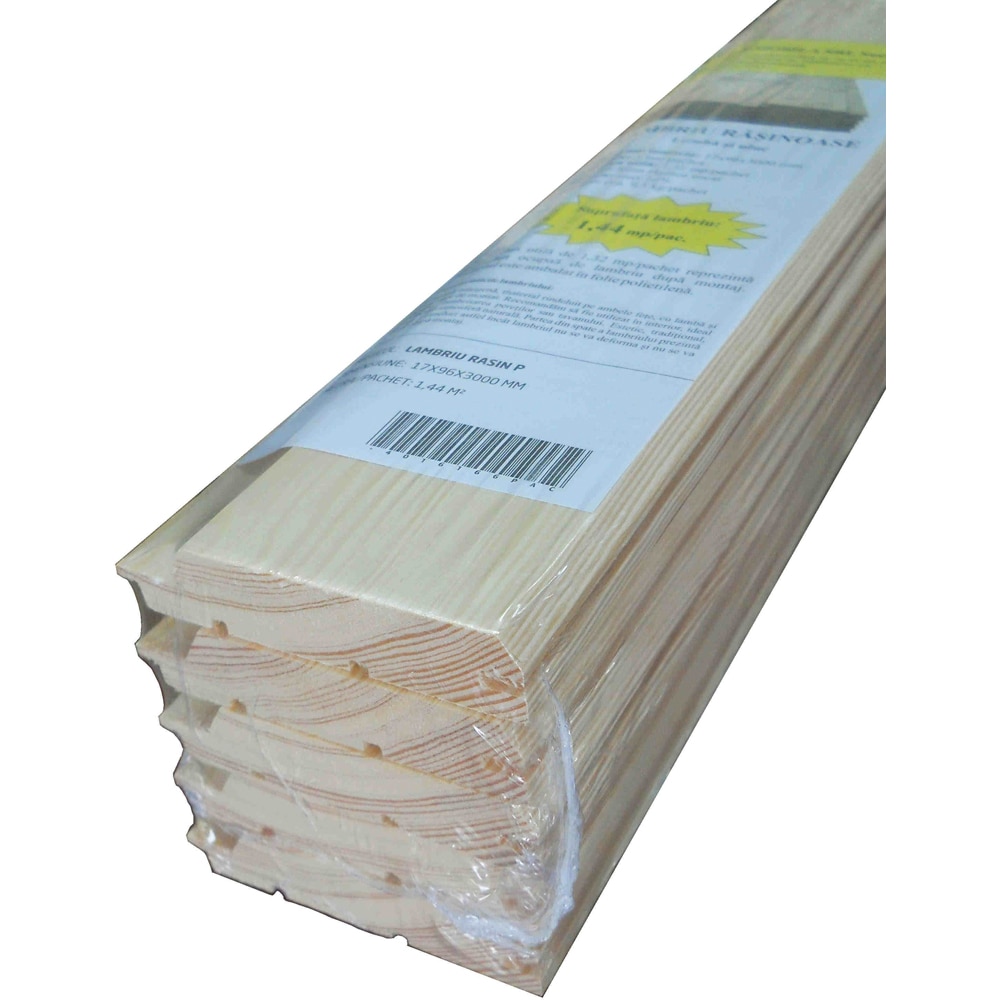 Lambriu rasinoase, 17 x 96 x 4000 mm, 1.92 m2, clasa AB, maro