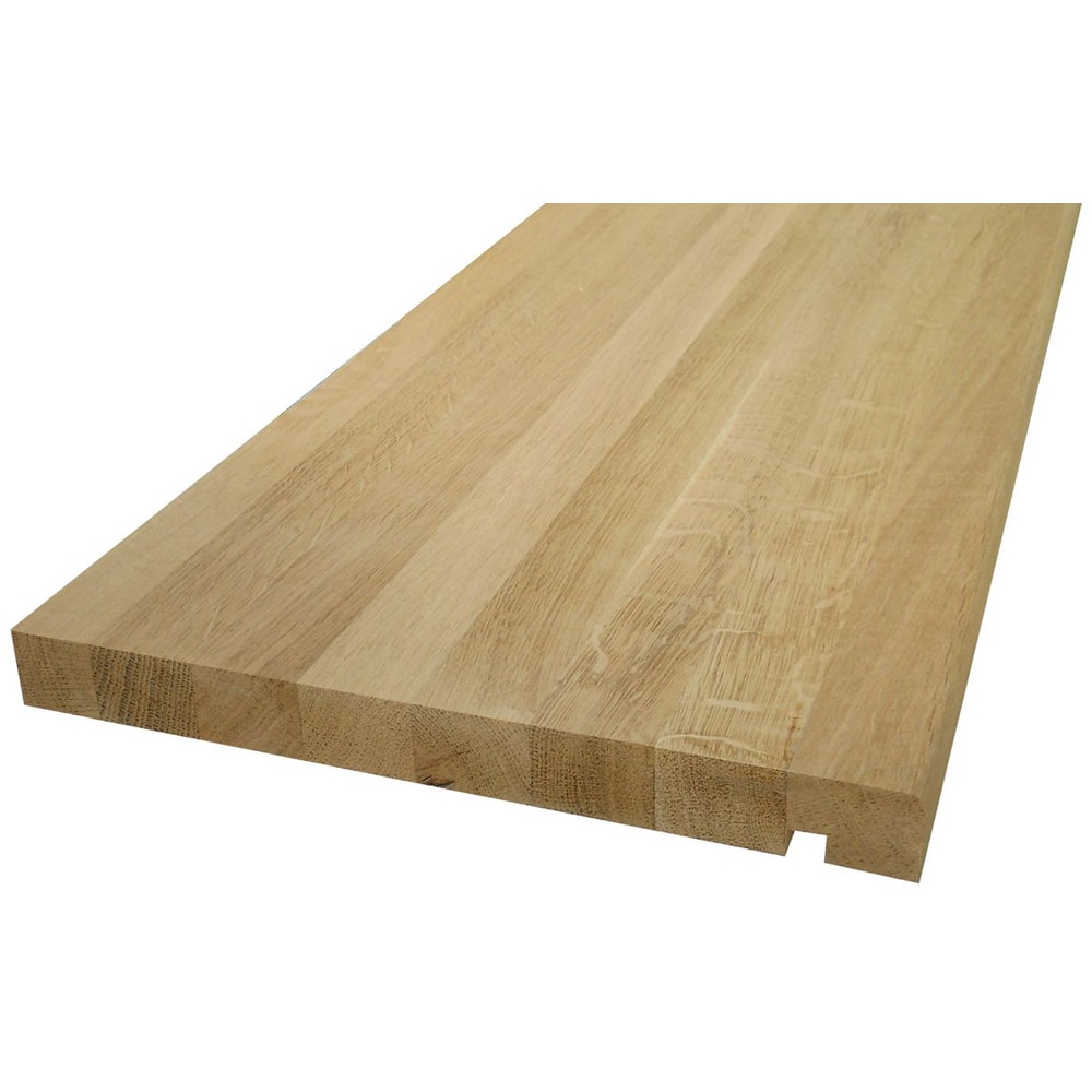 Treapta stejar, cu canal contratreapta, 900 x 280 x 28 mm, natur