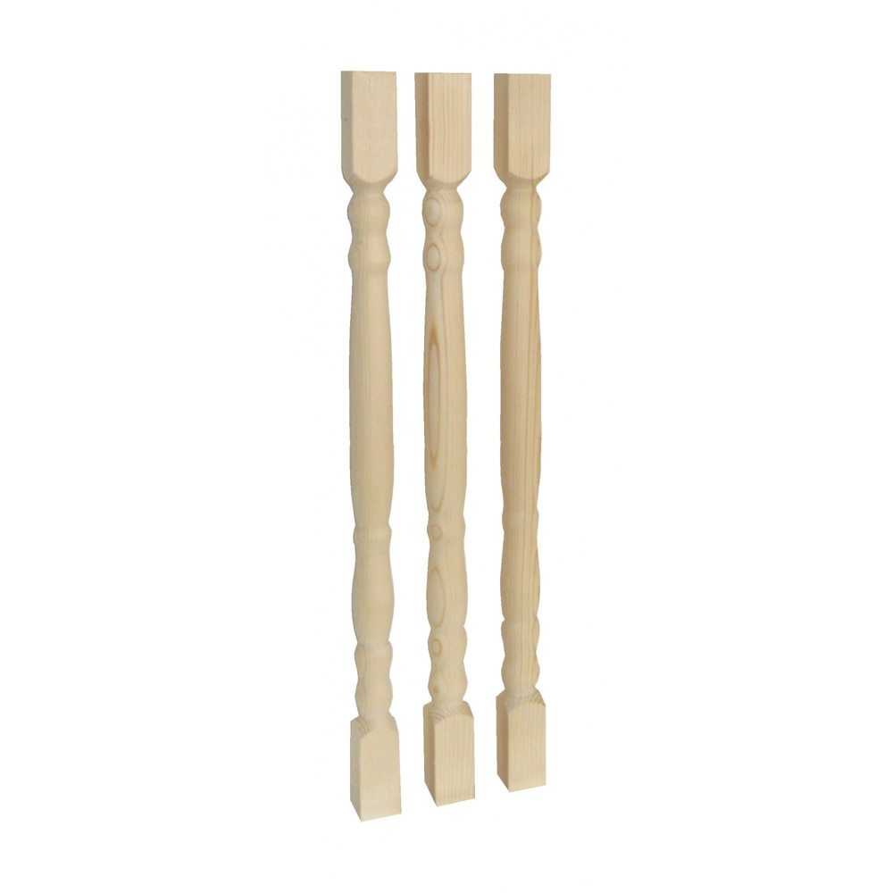 Balustru strunjit, brad, 750 x 43 x 43 mm, natur