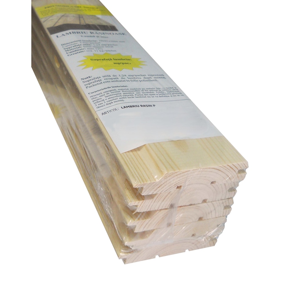 Lambriu PROMOBILA, rasinoase, 400 x 9.5 x 1.9 cm, maro