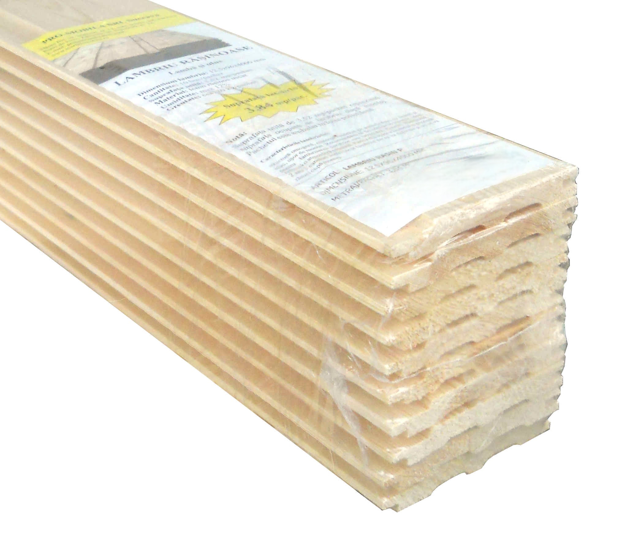 Lambriu rasinoase, 12.5 x 96 x 3000 mm, 2.88 m2, clasa BC, maro