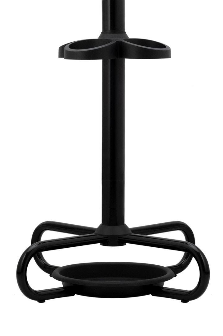 Cuier negru metalic tip pom, 175 x 57 x 33 cm