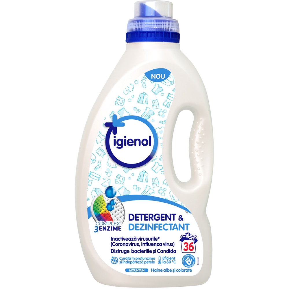 Detergent lichid IGIENOL Mountain Fresh, 1.8 l, 36 spalari