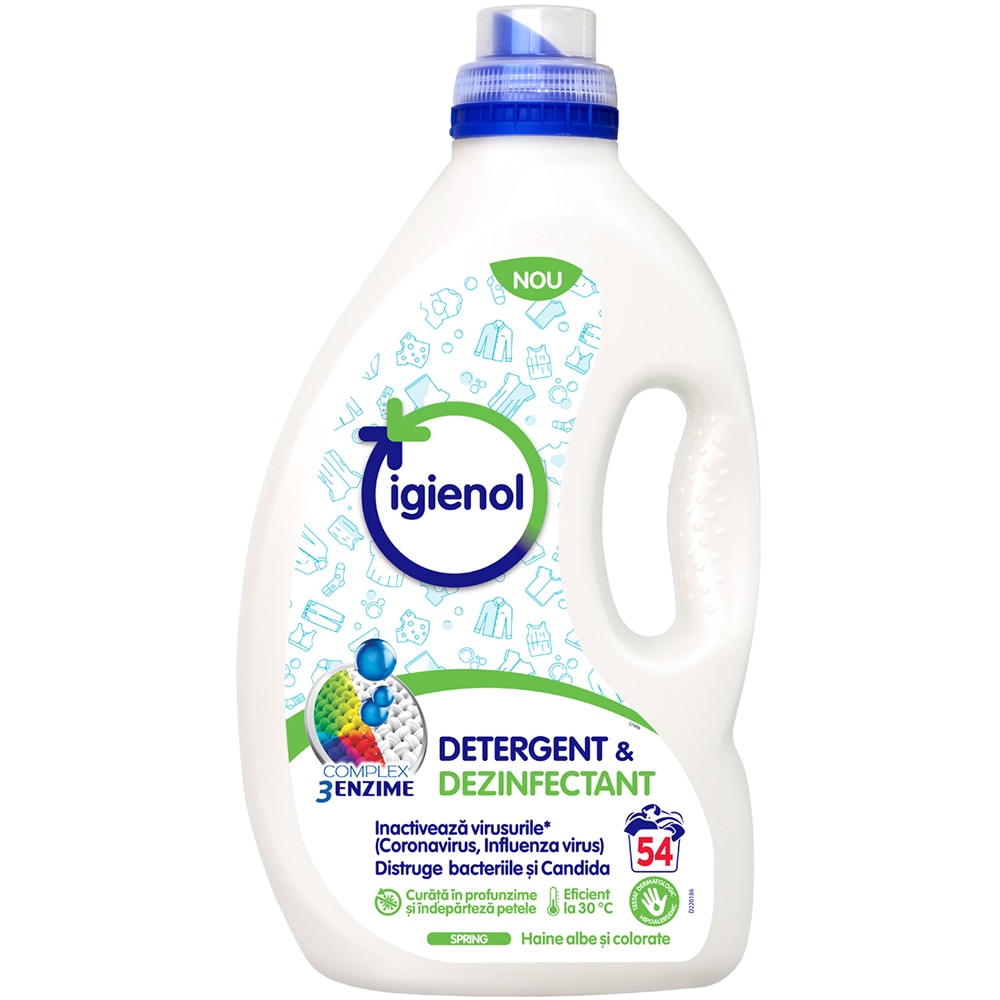 Detergent lichid IGIENOL Spring Fresh, 2.7 l, 54 spalari
