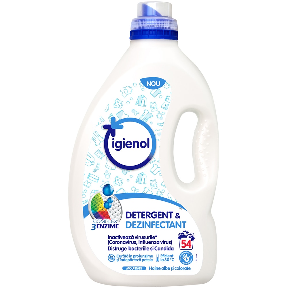 Detergent lichid IGIENOL Mountain Fresh, 2.7 l, 54 spalari