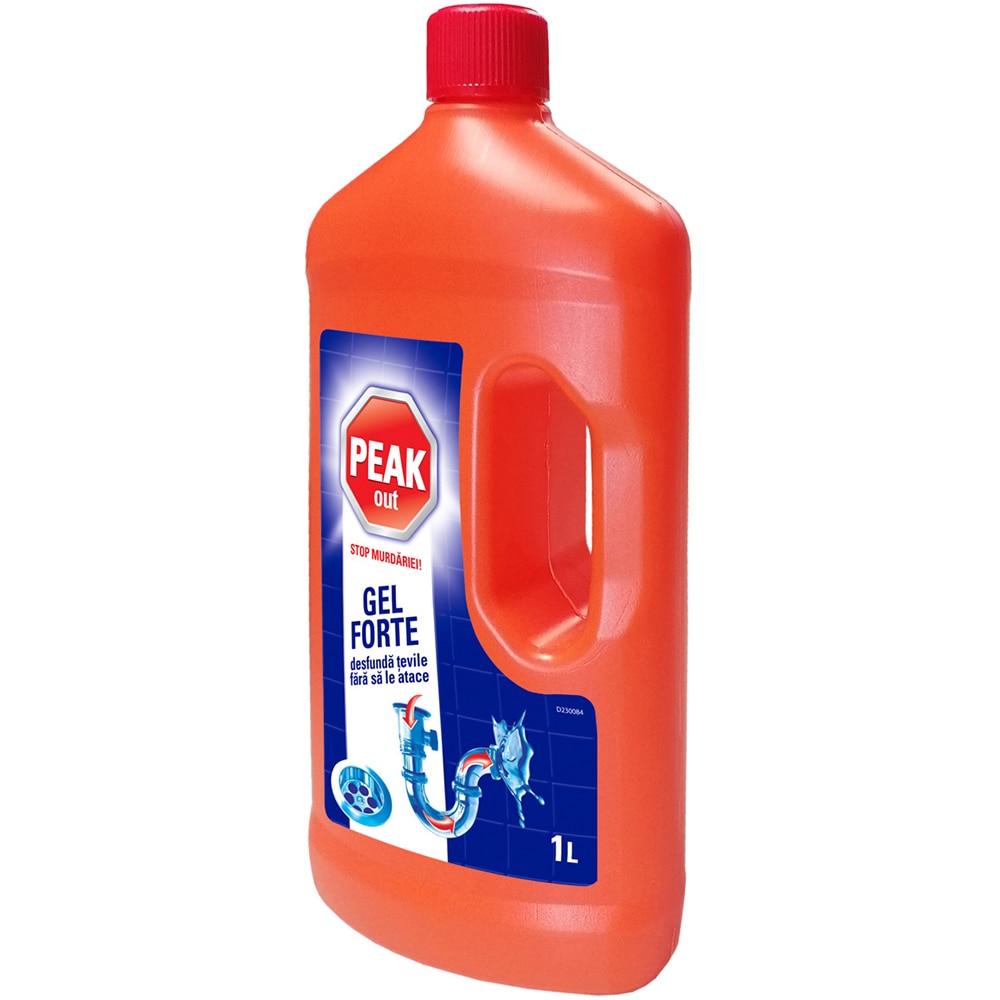 Gel pentru desfundat tevi PEAK Forte, 1l