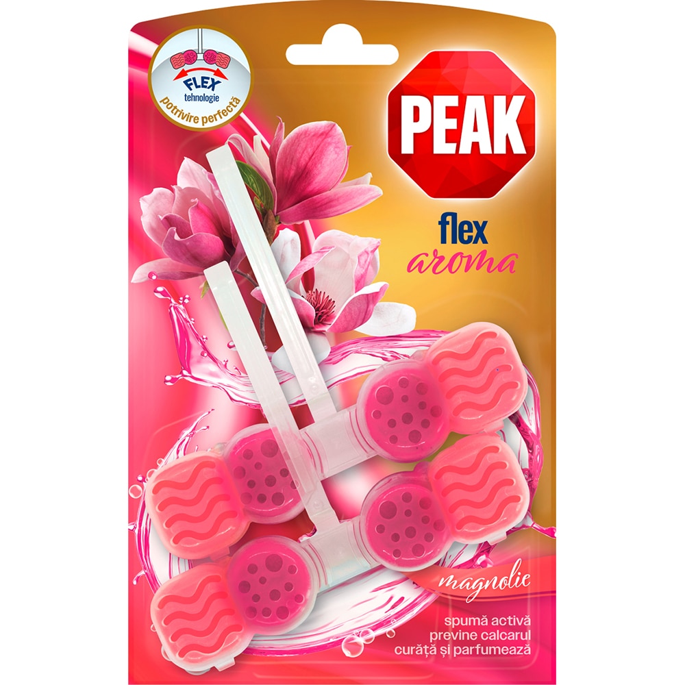 Odorizant toaleta PEAK Flex Magnolie, 2 x 48g