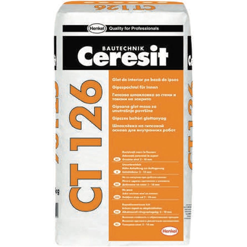 Glet de interior Henkel Ceresit CT 126, pe baza de ipsos, 20 kg 