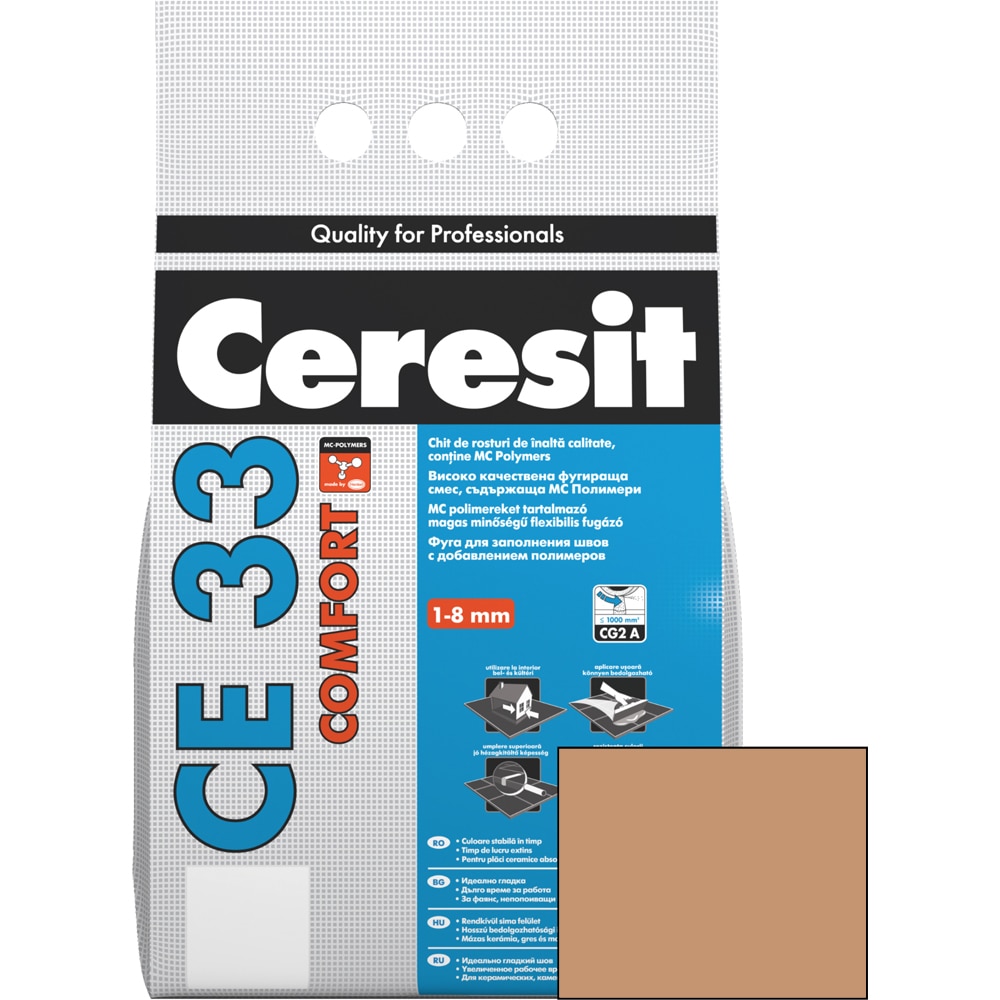 Chit de rosturi gresie si faianta CERESIT CE33, Clinker, interior, 5 kg