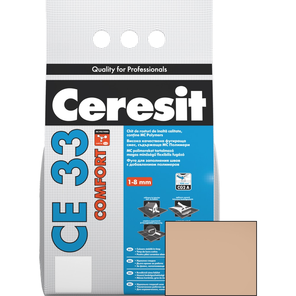Chit de rosturi gresie si faianta CERESIT CE33, Caramel, interior, 5 kg