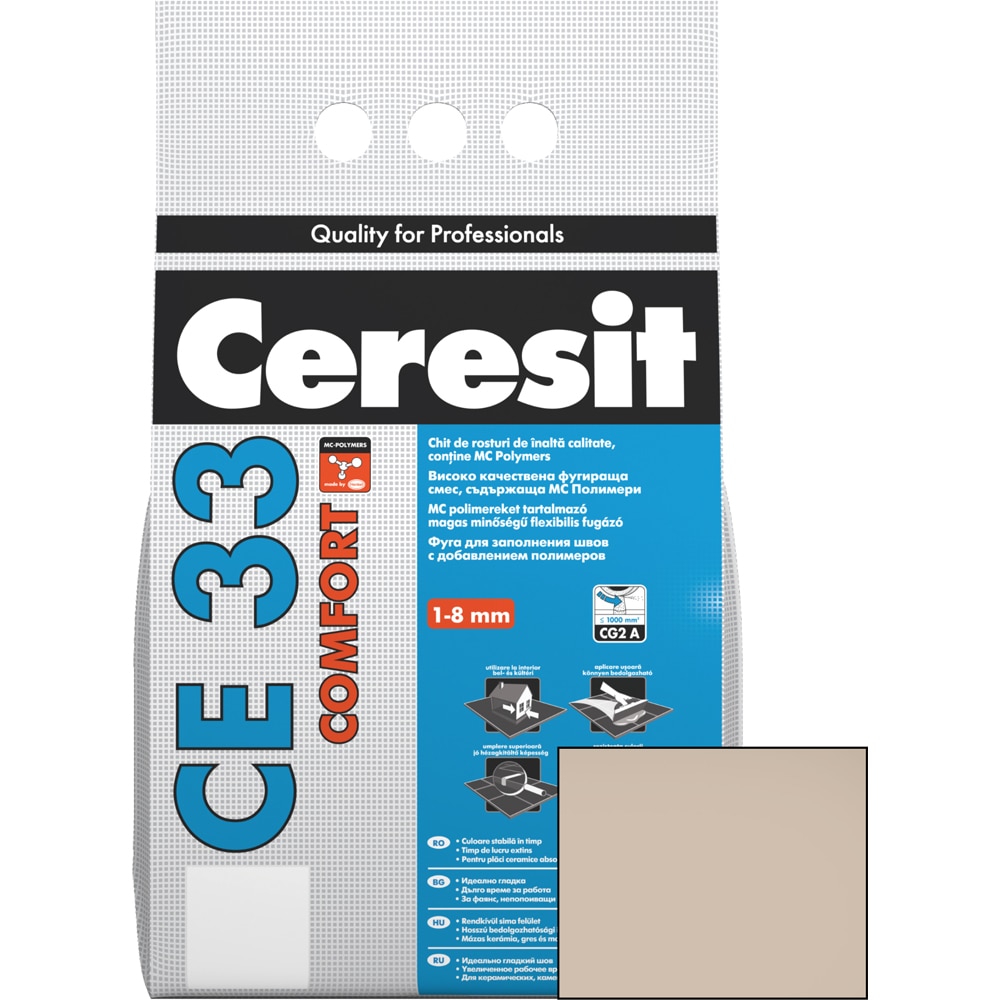 Chit de rosturi gresie si faianta CERESIT CE33, Bahama, interior, 5 kg