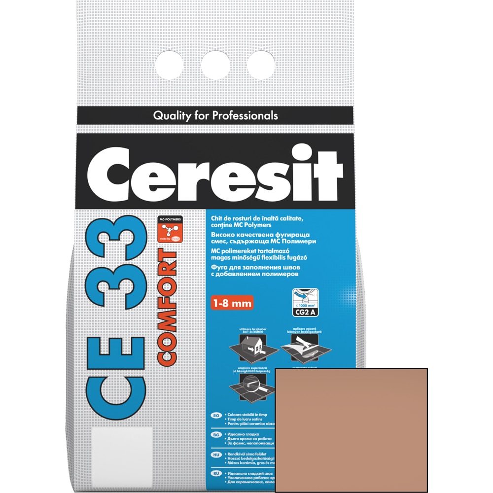 Chit de rosturi gresie si faianta CERESIT CE33, Sienna, interior, 5 kg
