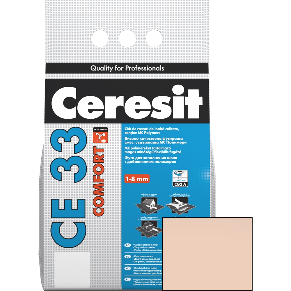 Chit de rosturi gresie si faianta CERESIT CE33, Cream, interior, 5 kg
