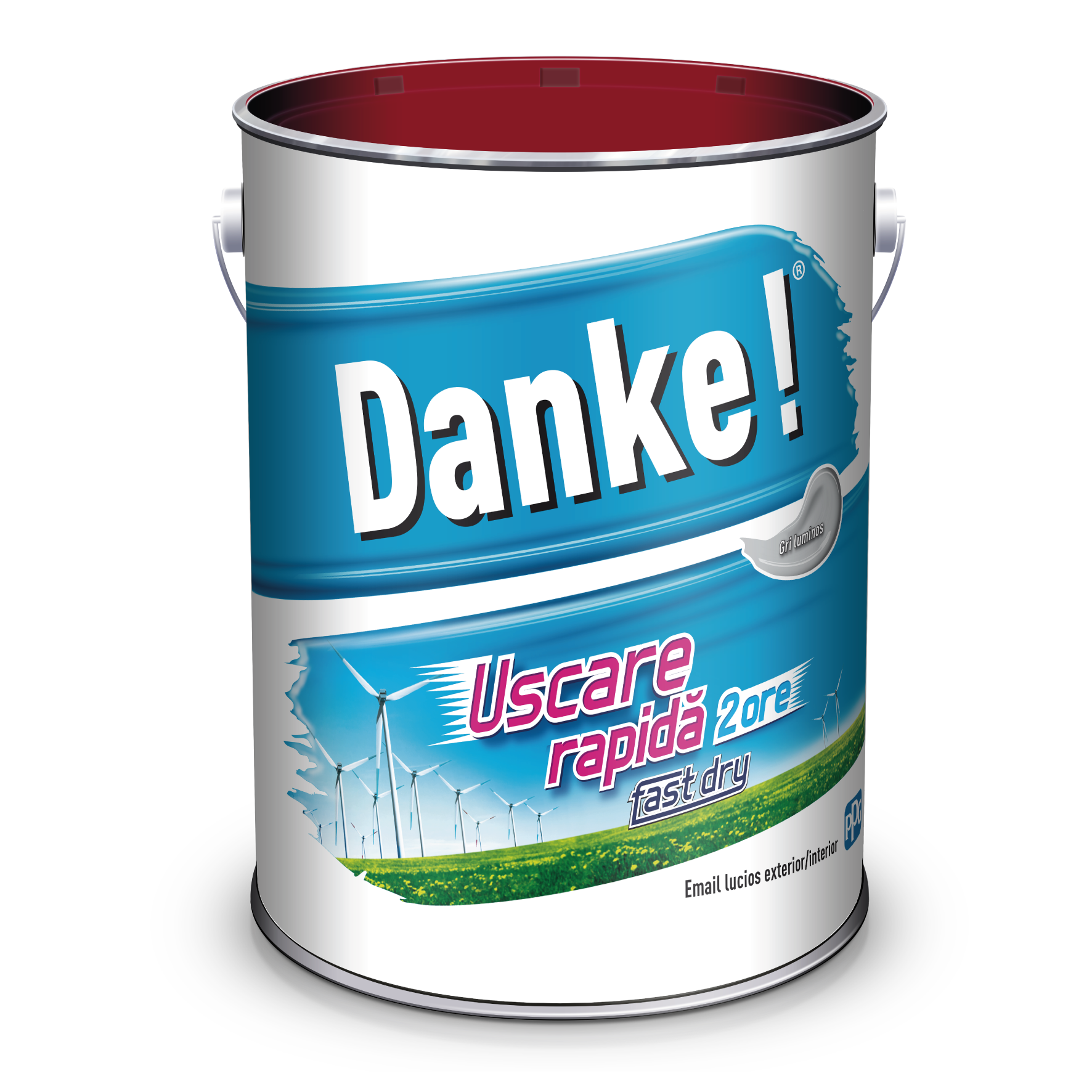 Email uscare rapida, exterior, culoare gri deschis, 4 L  Danke