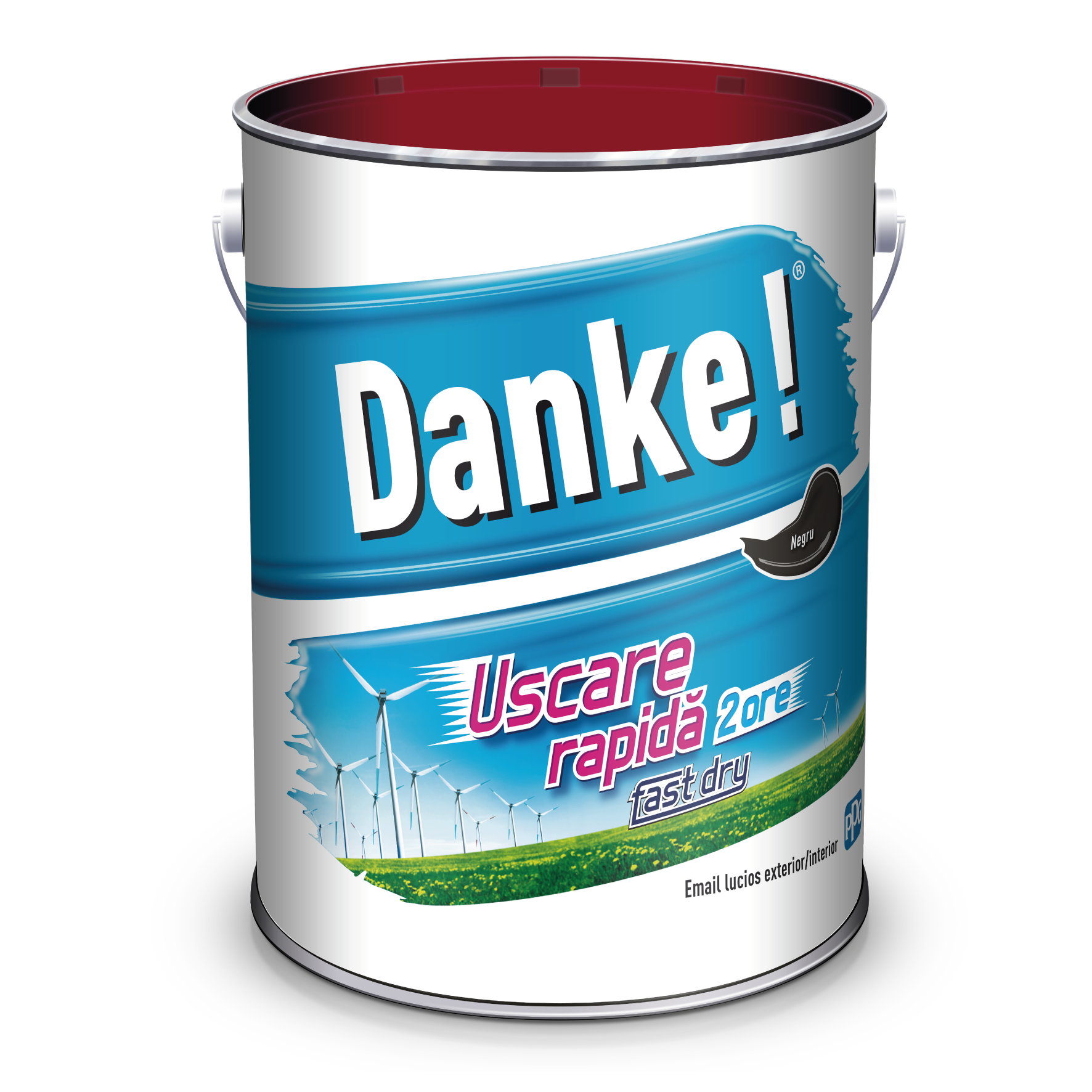 Email uscare rapida, exterior, culoare negru, 4 L  Danke