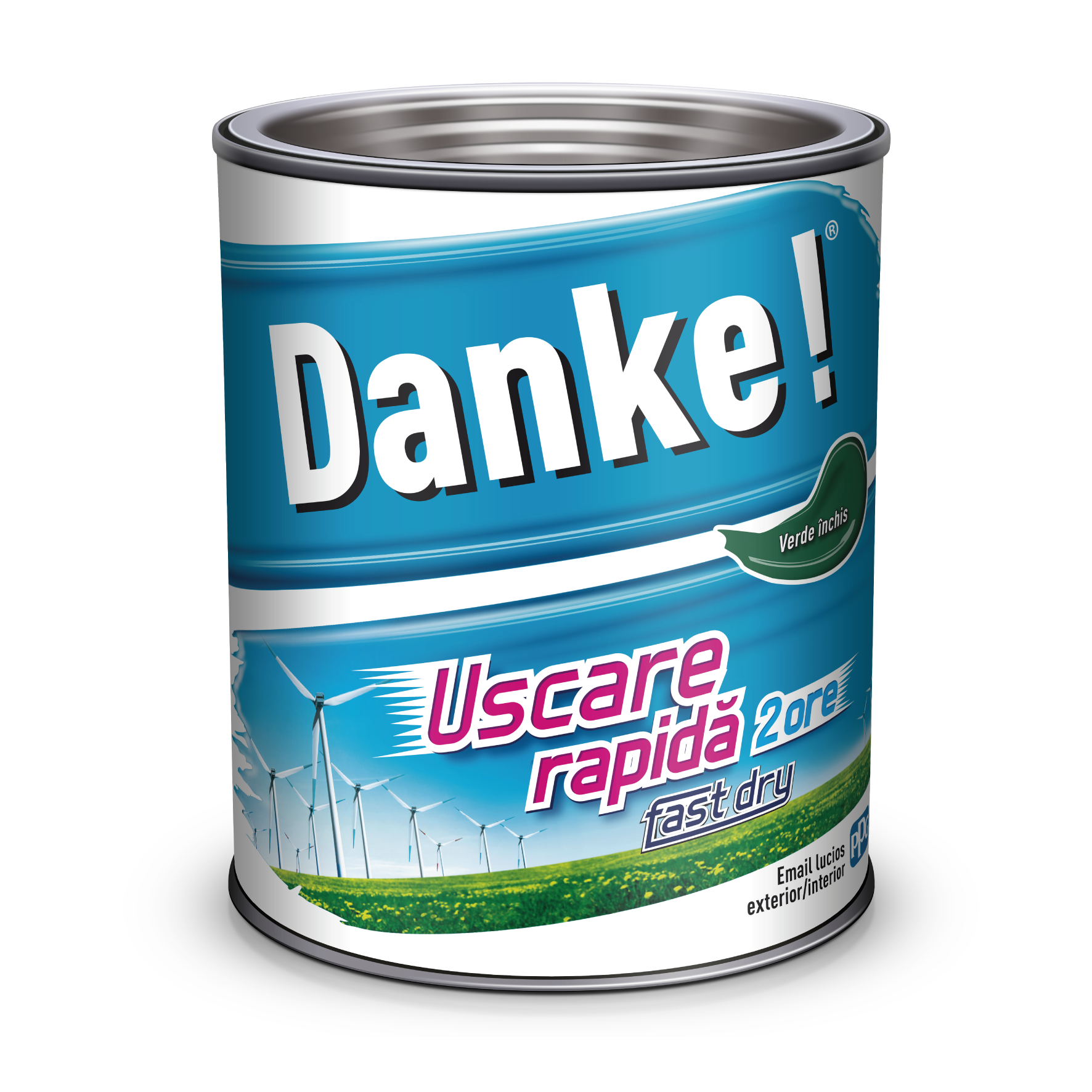 Email uscare rapida, exterior, culoare verde inchis, 0.75 L  Danke