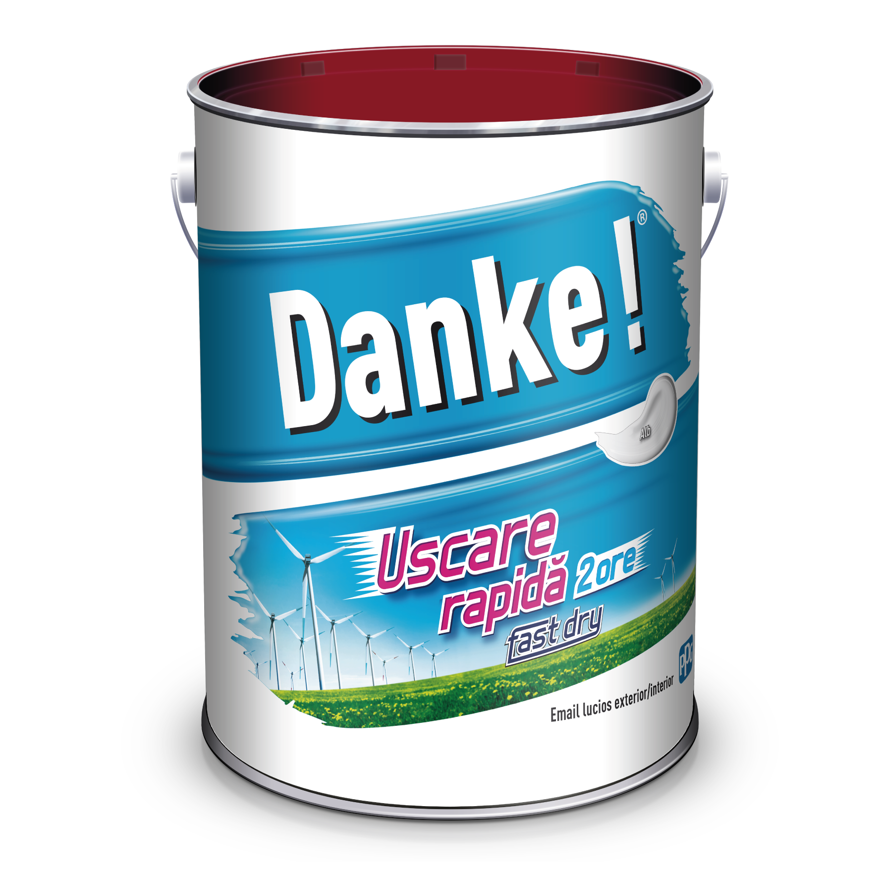 Email uscare rapida, exterior, culoare alb, 4 L  Danke