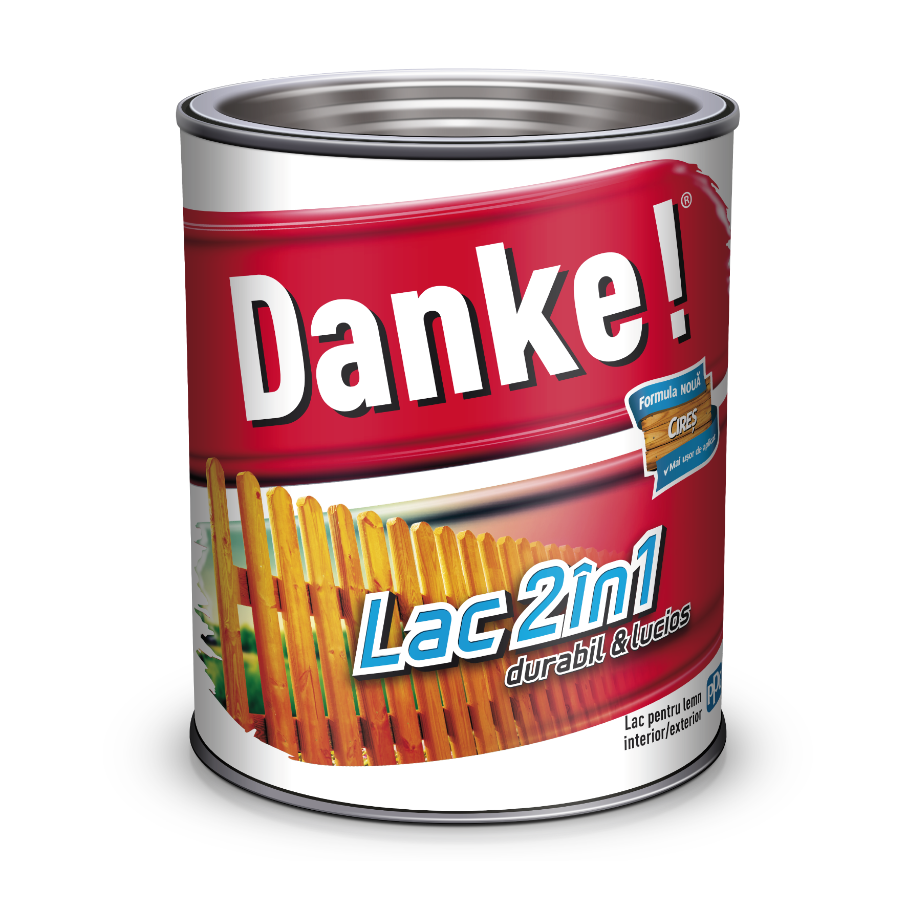 Lac pentru lemn 2 in 1, cires, 2.5 l  Danke