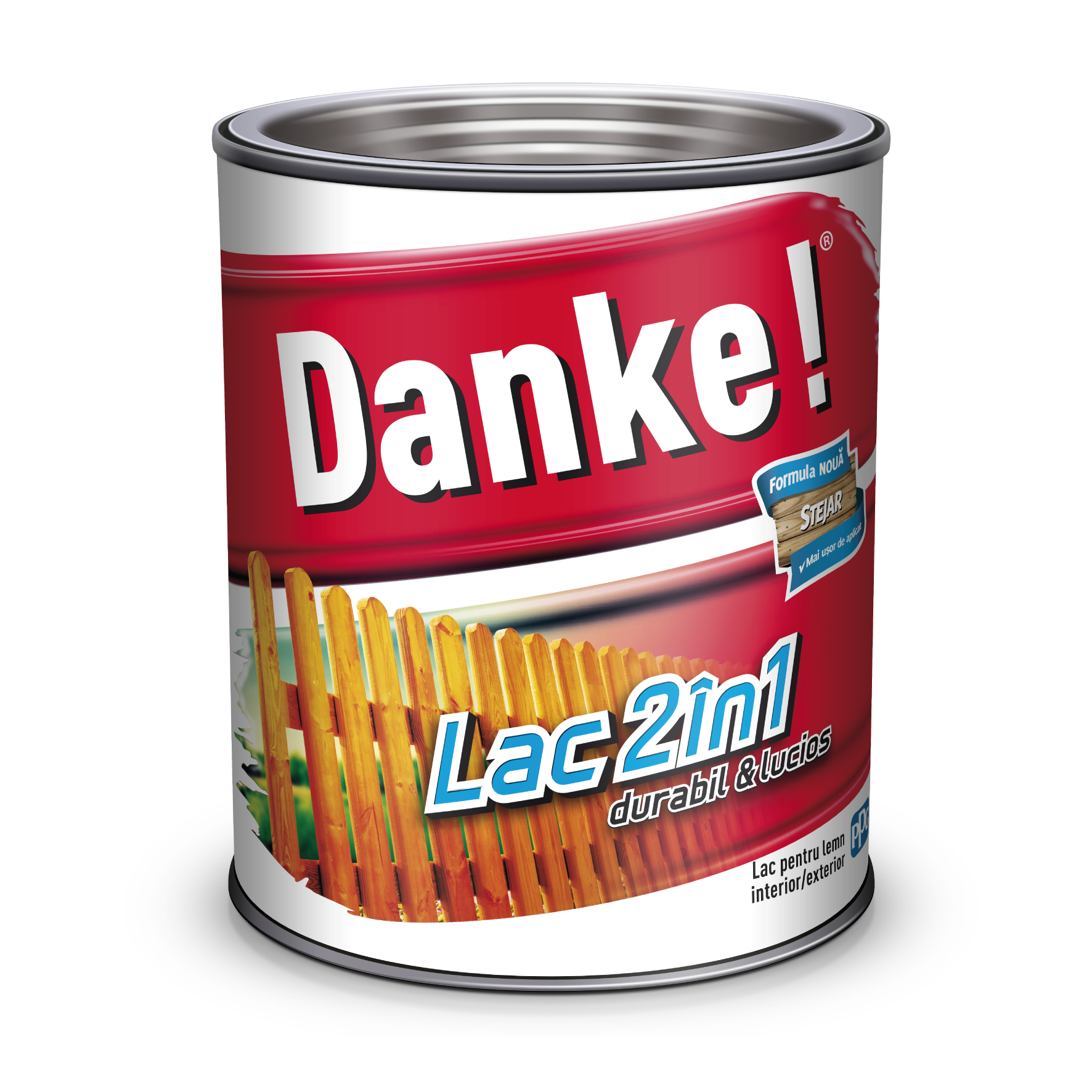 Lac pentru lemn 2 in 1, stejar, 2.5 l  Danke