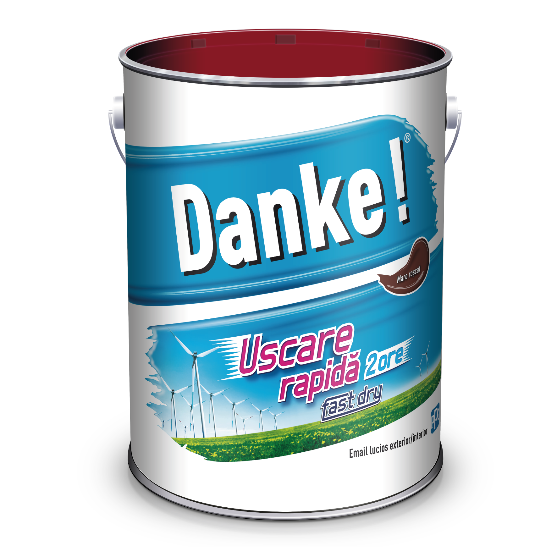 Email uscare rapida, exterior, culoare maro roscat, 4 L • Danke