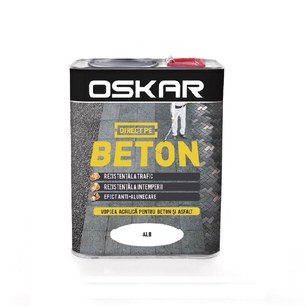 Email direct pe beton, interior/exterior, culoare alb, 0.75 L  Oskar